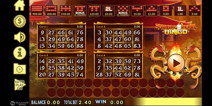 วิธีเล่นเกม Burning Pearl Bingo