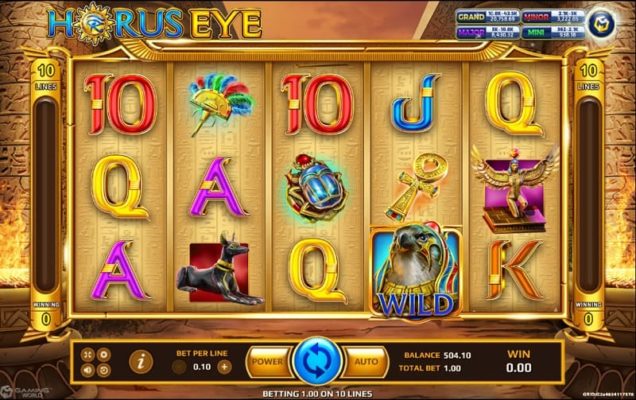 รูปการเล่นเกมสล็อต Horus Eye