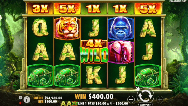 รางวัลในเกม Jungle Gorilla